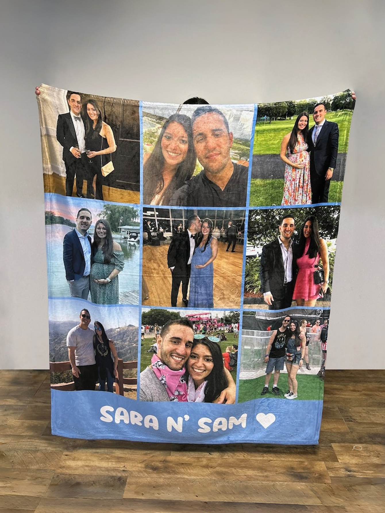 Custom Flannel Travel Photo Blanket Gift